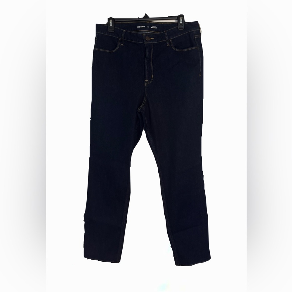 Old Navy Women's Dark Blue Straight Leg Jeans